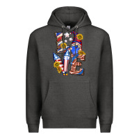 Charcoal Heather love 4th of july with gnome Premium Hoodie - texasbilliewilder
