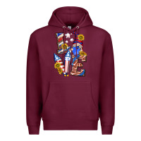 Burgundy love 4th of july with gnome Premium Hoodie - texasbilliewilder