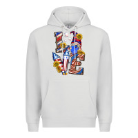 Dove Grey love 4th of july with gnome Premium Hoodie - texasbilliewilder