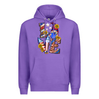 Purple love 4th of july with gnome Premium Hoodie - texasbilliewilder