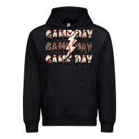 Black game day game day baseball lightning bolt Urban Hoodie - Zillion Design Studio