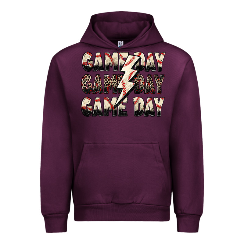 Game Day Game Day Baseball Lightning Bolt Urban Hoodie by Zillion Design Studio | Teevron