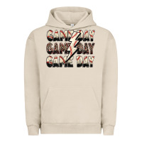 Pigment French Oak game day game day baseball lightning bolt Urban Hoodie - Zillion Design Studio
