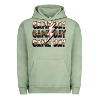 Pigment Oil Green game day game day baseball lightning bolt Urban Hoodie - Zillion Design Studio