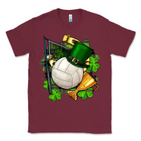 Burgundy st.patrick's day volleyball Classic Tee - FaDigitalArtStudio