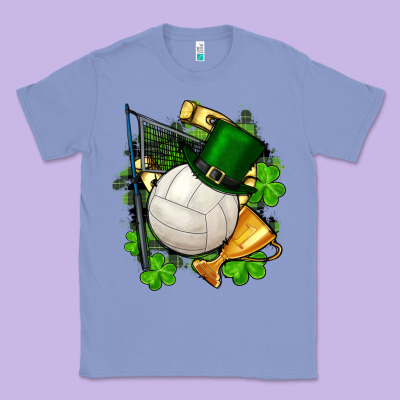St.patrick's Day Volleyball Classic Tee Designed By Fadigitalartstudio