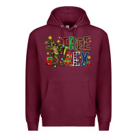 Burgundy tree rex coffee drink Premium Hoodie - Zillion Design Studio