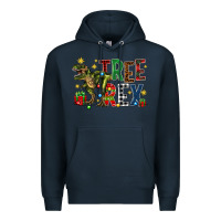 Navy tree rex coffee drink Premium Hoodie - Zillion Design Studio
