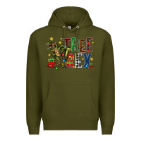 Army Green tree rex coffee drink Premium Hoodie - Zillion Design Studio
