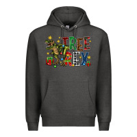 Charcoal Heather tree rex coffee drink Premium Hoodie - Zillion Design Studio