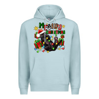 Blue Mist meowy christmas Premium Hoodie - Zillion Design Studio