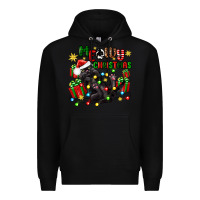 Black meowy christmas Premium Hoodie - Zillion Design Studio