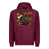 Burgundy meowy christmas Premium Hoodie - Zillion Design Studio