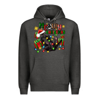 Charcoal Heather meowy christmas Premium Hoodie - Zillion Design Studio
