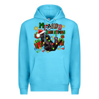 Ocean Blue meowy christmas Premium Hoodie - Zillion Design Studio