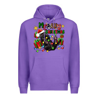 Purple meowy christmas Premium Hoodie - Zillion Design Studio