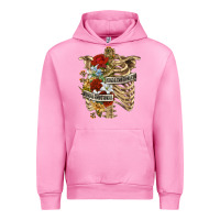 Fuchsia Pink Kinda Emotionless Kinda Emotional Skeleton Urban Hoodie - RanaPortraitStore