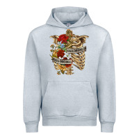 Heather Grey Kinda Emotionless Kinda Emotional Skeleton Urban Hoodie - RanaPortraitStore