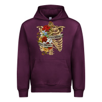 Mauve Wine Kinda Emotionless Kinda Emotional Skeleton Urban Hoodie - RanaPortraitStore