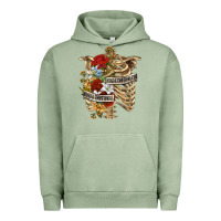 Pigment Oil Green Kinda Emotionless Kinda Emotional Skeleton Urban Hoodie - RanaPortraitStore