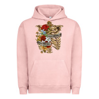 Pigment Salmon Kinda Emotionless Kinda Emotional Skeleton Urban Hoodie - RanaPortraitStore