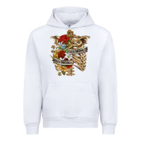 White Kinda Emotionless Kinda Emotional Skeleton Urban Hoodie - RanaPortraitStore
