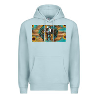 Blue Mist Wings Cross Faith Premium Hoodie - RanaPortraitStore
