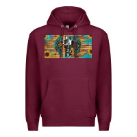 Burgundy Wings Cross Faith Premium Hoodie - RanaPortraitStore