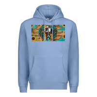 Colony Blue Wings Cross Faith Premium Hoodie - RanaPortraitStore