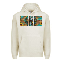 Oatmeal Heather Wings Cross Faith Premium Hoodie - RanaPortraitStore