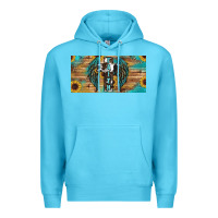 Ocean Blue Wings Cross Faith Premium Hoodie - RanaPortraitStore