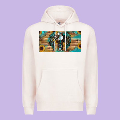 Wings Cross Faith Premium Hoodie Designed By Ranaportraitstore