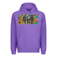 Purple Wings Cross Faith Premium Hoodie - RanaPortraitStore