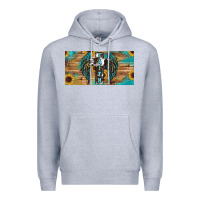 Heather Grey Wings Cross Faith Premium Hoodie - RanaPortraitStore