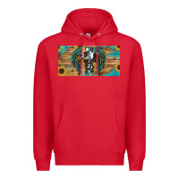 Red Wings Cross Faith Premium Hoodie - RanaPortraitStore
