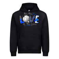 Black for the love of the game volleyball Urban Hoodie - Zillion Design Studio