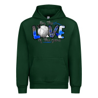 Forest Green for the love of the game volleyball Urban Hoodie - Zillion Design Studio