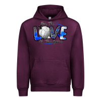 Mauve Wine for the love of the game volleyball Urban Hoodie - Zillion Design Studio