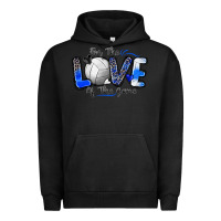 Pigment Black for the love of the game volleyball Urban Hoodie - Zillion Design Studio