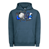 Pigment Midnight Navy for the love of the game volleyball Urban Hoodie - Zillion Design Studio