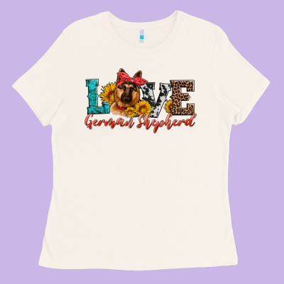 Love German Shepherd Ladies Tee Designed By Artiststas