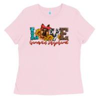 Bubblegum Pink love german shepherd Ladies Tee - Artiststas