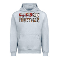 Heather Grey baseball brother with leopard Urban Hoodie - texasbilliewilder