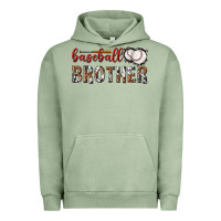 Pigment Oil Green baseball brother with leopard Urban Hoodie - texasbilliewilder