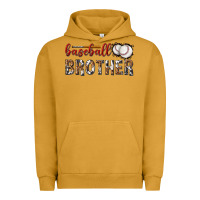 Pigment Peanut Butter baseball brother with leopard Urban Hoodie - texasbilliewilder