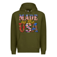 Army Green made in the usa Premium Hoodie - texasbilliewilder
