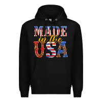 Black made in the usa Premium Hoodie - texasbilliewilder