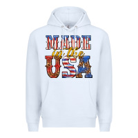 White made in the usa Premium Hoodie - texasbilliewilder