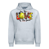 Heather Grey for the love of the game softball Urban Hoodie - Zillion Design Studio