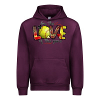 Mauve Wine for the love of the game softball Urban Hoodie - Zillion Design Studio